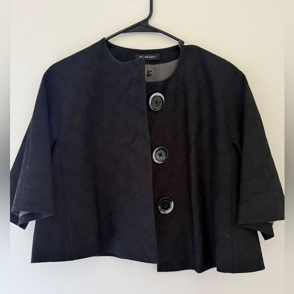 Atelier Black Two Piece Cropped Blazer and Sleeveless Dress with Pockets - Picture 8 of 13